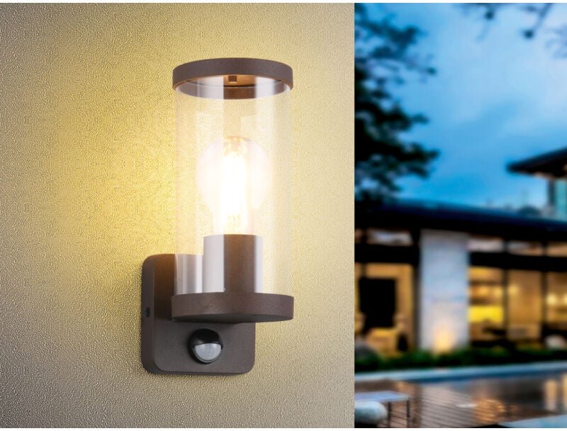 Außenwandleuchte BONITO in Rostoptik mit Bewegungsmelder, Höhe 23cm
