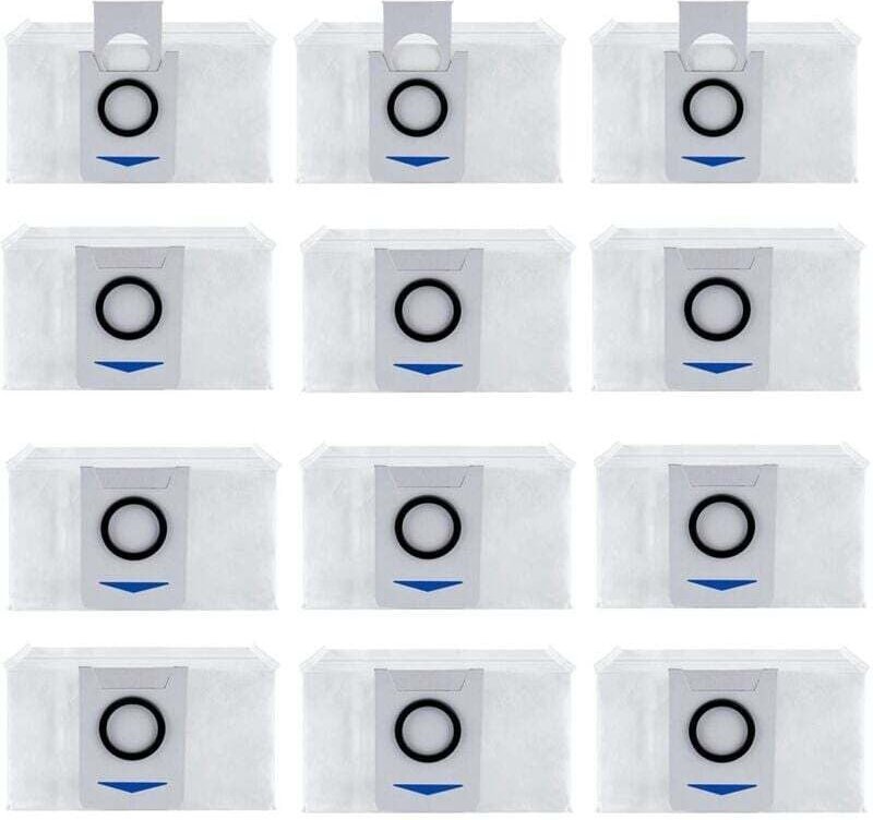 XVX - 12 Stück Staubsaugerbeutel Zubehör für Ecovacs Deebot X1 Omni / X1 e Omni, Staubsauger Ersatzzubehör Staubbeutel