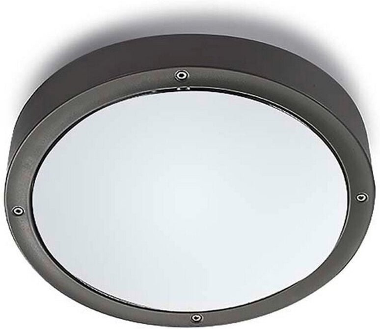 Efectoled - leds C4 Basic Aluminium ¸260mm Outdoor Simple Flush Urban Grey, Opal IP65 E27