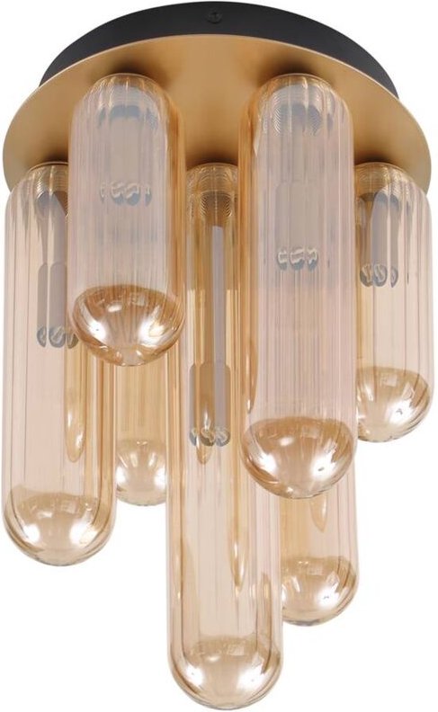 Lucande - Deckenlampe 'Freylin' aus Glas für Wohnzimmer & Esszimmer von