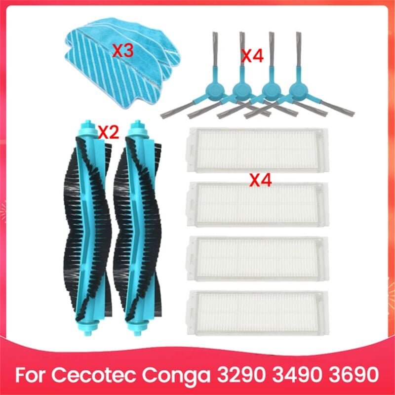 Für 3290 3490 3690 Staubsauger Ersatzteile Ersatz HEPA-Filter Roller Pinsel Mopp Pads Tuch