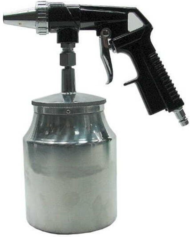 Silberne Sandstrahlpistole