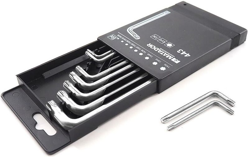 Winkelschraubendreher-Satz Box, 9-tlg., tx 10-5