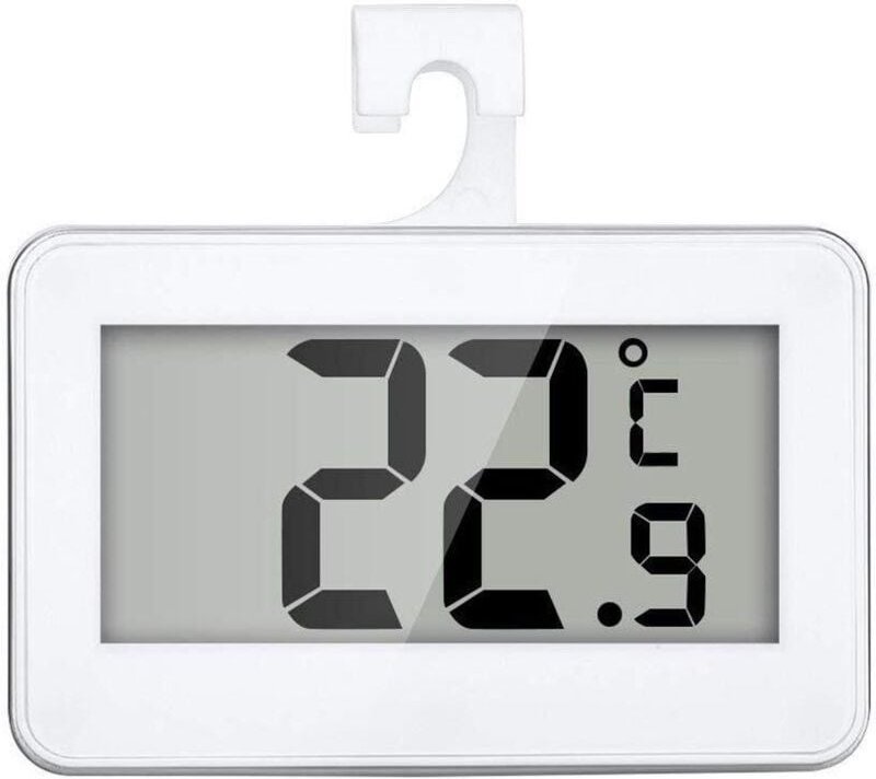 Qiyao - Thermomètre Numérique Mini pour Réfrigérateur, Thermomètre étanche pour Congélateur avec Crochet (-20 à 60°C)