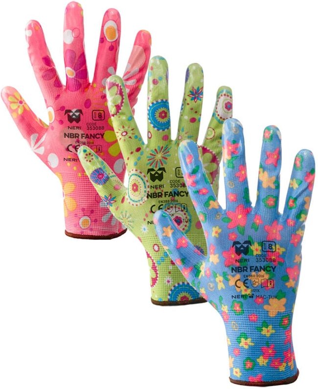Neri NBR Fancy Arbeitshandschuhe - 8 (M) - Grüne