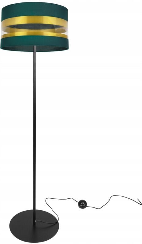 Goldene Stehlampe, Flaschengrüner Lampenschirm