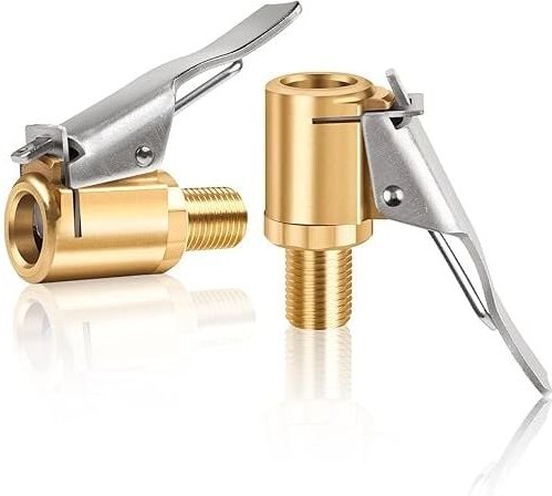 Thumbnail - 2 Stück 8mm Autoventil Hebelstecker Air Chuck, Messing Autoventil Adapter Druckluft Reifenfüllnippe Momentstecker Reifen...
