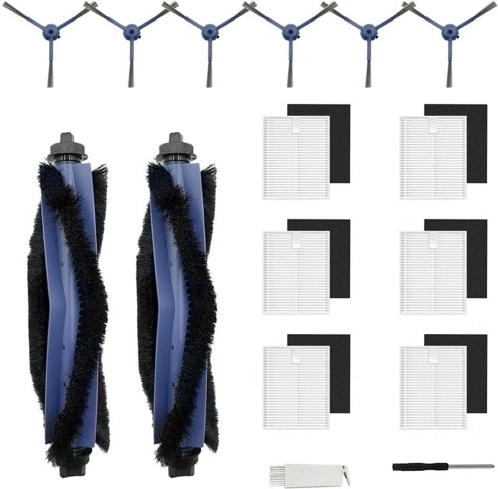 Zubehör für G50/G50 Hybrid/L60/L50 mit 2 Hauptbürsten, 6 Seitenfiltern (mit Schwamm) Ersatzteile