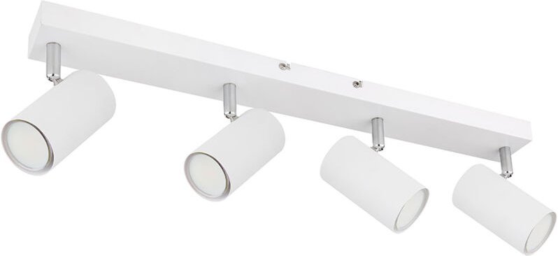 Thumbnail - Deckenlampe Spot 4 flammig Deckenstrahler weiß Deckenleuchte Wohnzimmer mit schwenkbaren Spots, Metall, 4x GU10, LxBxH 5...