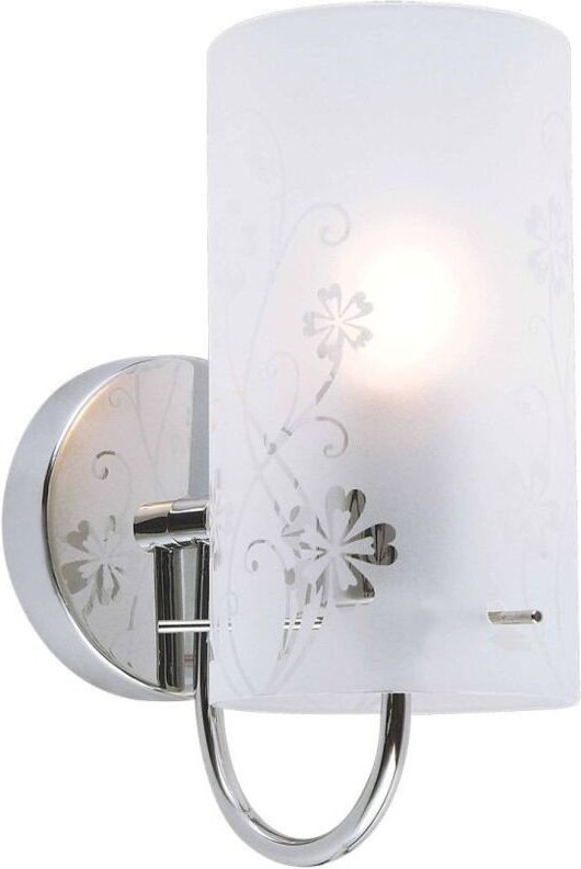 Valve - Moderne Wandleuchte Chrom 1 Leuchte mit Mattschirm, E27 - Italux