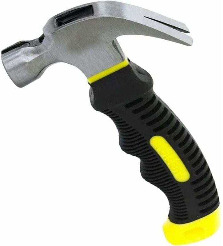 Ulisem - 1 Stück Mini-Hammer, kleiner Hammer, Klauenhammer, ergonomischer Griff aus weichem Gummi mit rutschfestem Magne...
