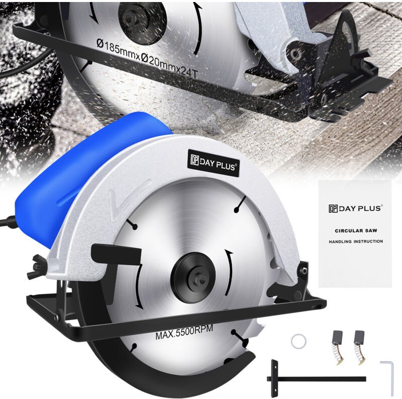 Dayplus - Tauchsäge Handkreissäge Säge Kreissäge 3600W Tauchkreissäge mit Führungsschiene