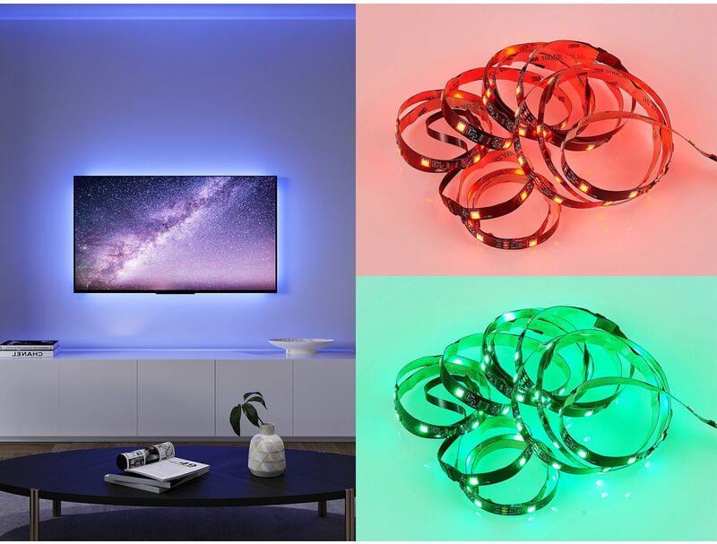 Thumbnail - Reality Leuchten - led Streifen screen mit Fernbedienung, rgb & Sound Control - 300cm