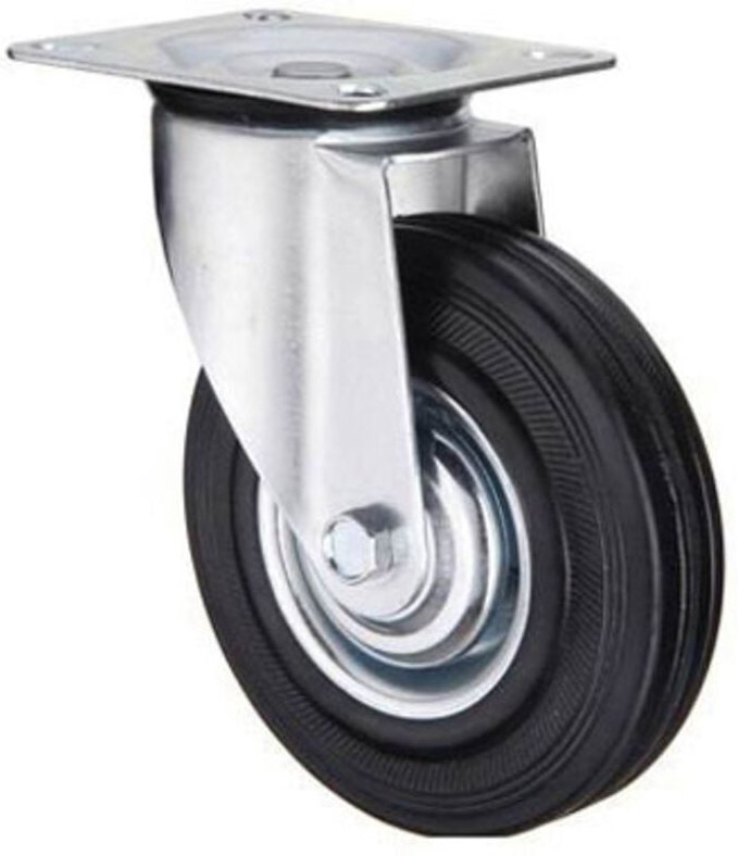 Lenkrolle mit schwarzem Gummi 100mm 87312 vorel