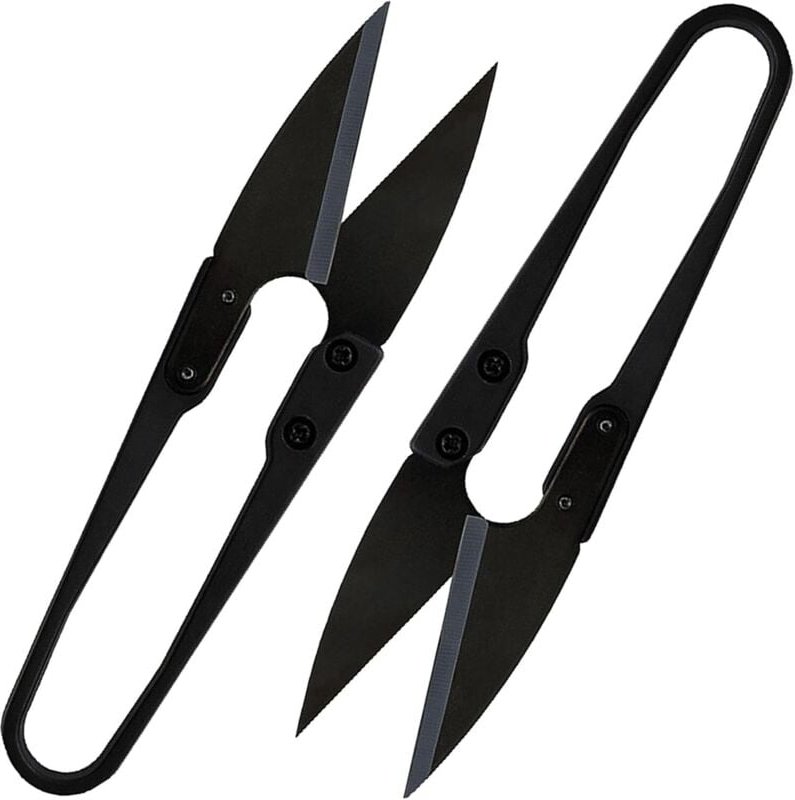 2 Mini-Bonsaischeren, Gartenscheren, U-förmige Stick- und Nähgarnscherenclips, kleine Nähschere, Nähzubehör, für Bonsaip...