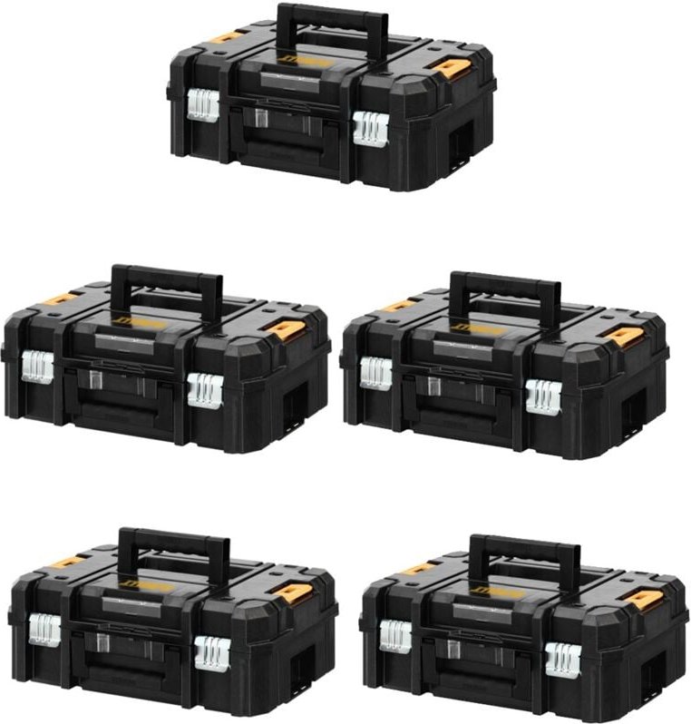 Pack mit 5 Koffers Dewalt tstak ii