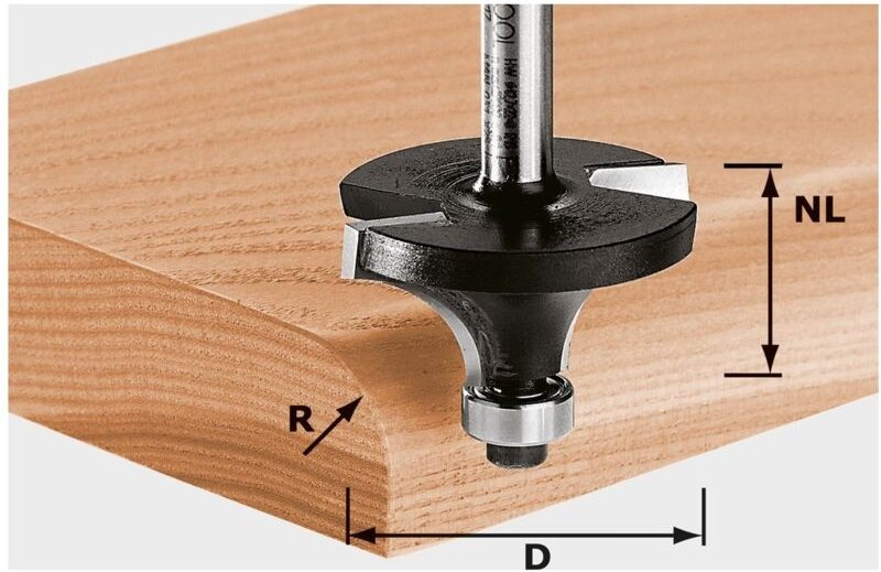 Abrundfräser hw S8 D28,7/R8 kl – 491014 - Festool
