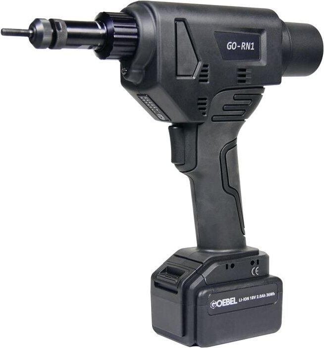 Goebel - Akkublindnietmutternsetzgerät GO-RN1 16-tlg.18.000N im Ku.-Koffer
