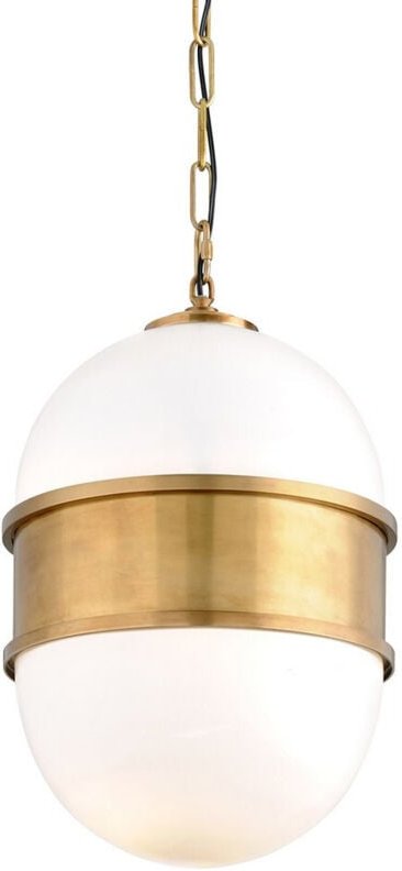 Broomley 2-flammige Pendelleuchte Vintage Messing, Glas