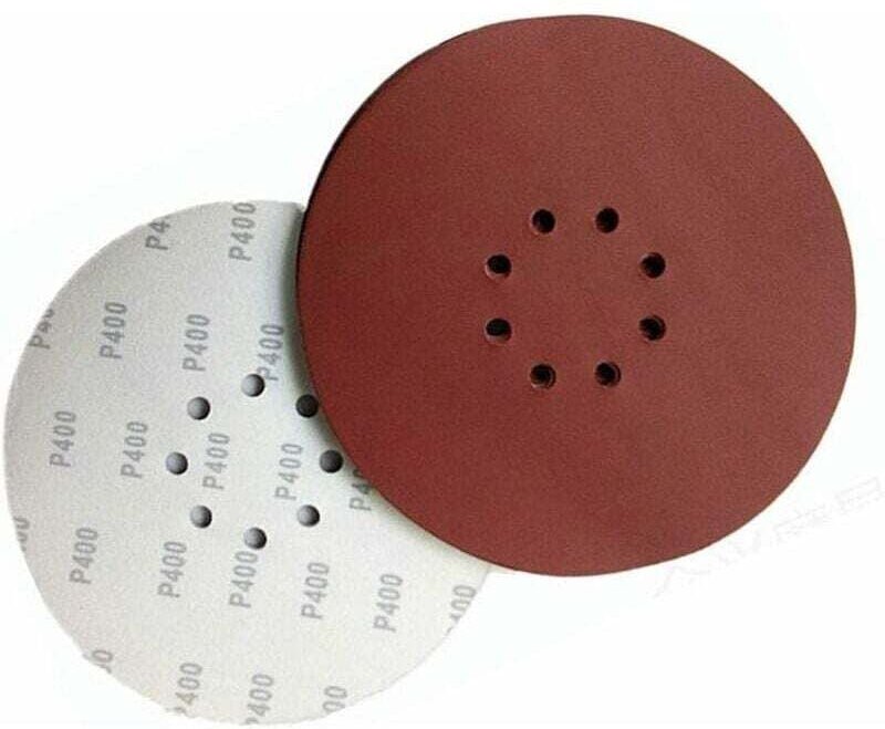 60 Stück 225 mm Schleifscheiben, 10 x P40/60/100/120/180/240 Körnung, 8 Löcher, Konstruktionsschleifpapier (60er-Packung...
