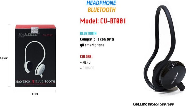 Trade Shop Traesio - Trade Shop - bluetooth wireless mit arbeitslose und microfono vivavoce maxtech CU-BT001 -