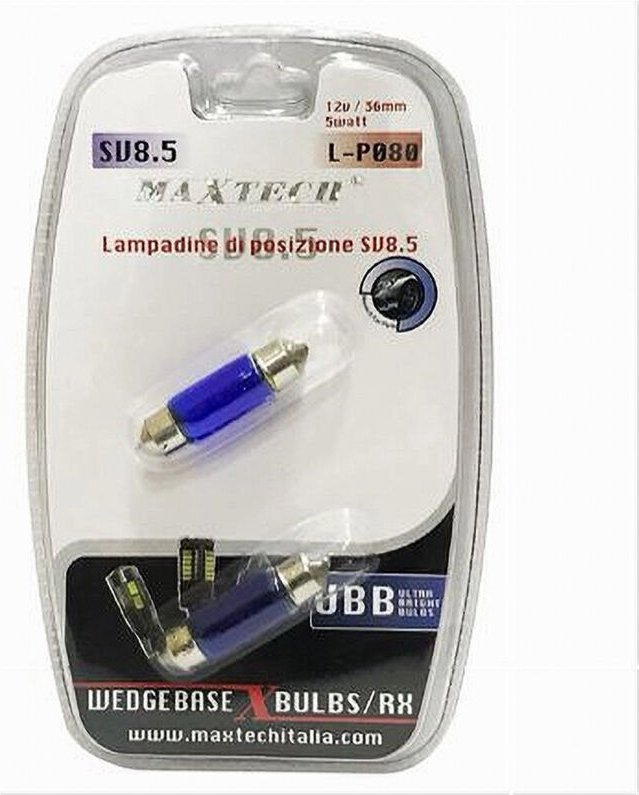 Maxtech - Trade Shop - positionslampen SV8.5 12V 36MM 5W L-P080 ultrahelle lampen -