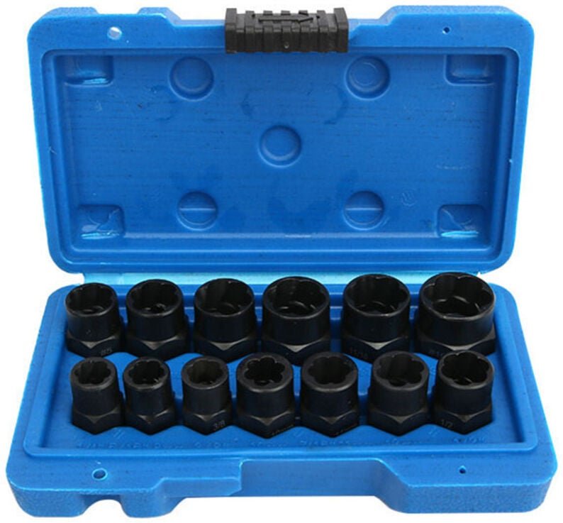 13-teiliges Drehsteckschlüssel-Set, 3/8-Zoll-Ausdreher für beschädigte Bolzen, Muttern-Ausdreher-Steckschlüsselsatz zum ...