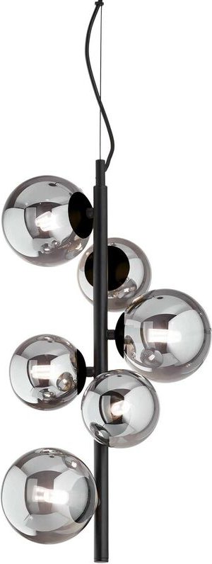 Perlage 6 Light Globe Pendel-Deckenleuchte Schwarz - Ideal Lux
