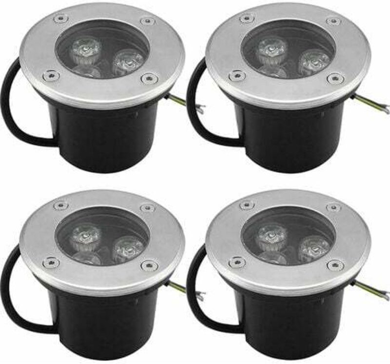 Aiperq 4er-Pack 3 W IP65 LED-Einbaustrahler für den Außenbereich, 270 Lumen, rund, LED-Terrassen-Downlight, Gartenbeleuc...