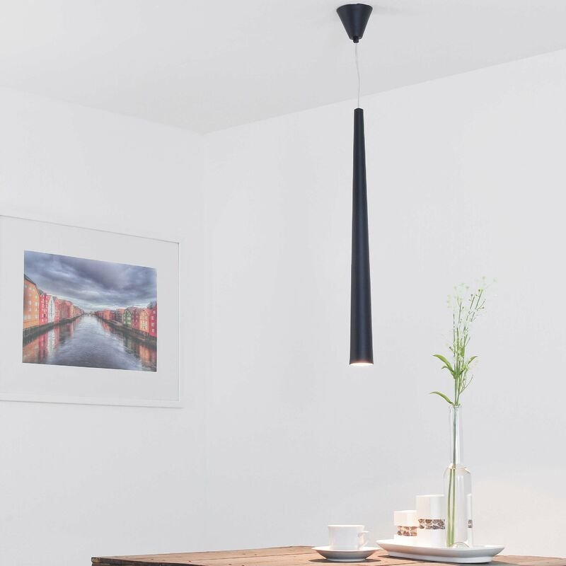 Pendelleuchte Schwarz Metall schmal GU10 Esstisch