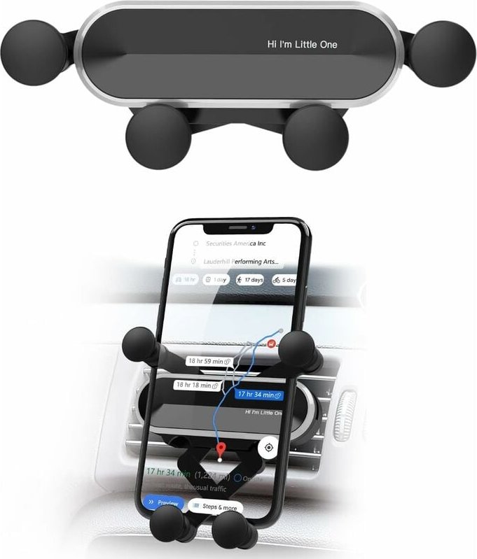 Thumbnail - Universeller Kfz-Handyhalter mit 360°-Drehung, belüfteter Kfz-Smartphone-Halter für Samsung S20 / S10, Huawei, Oneplus, ...