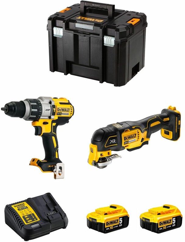 Dewalt - Kit DWK219 (DCD996 + DCS355 + 2 x 5,0 Ah + DCB115 + tstak vi)