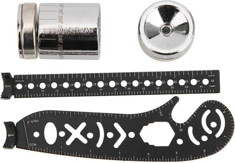 Zeichenlineal, multifunktionales Zeichenlineal aus schwarzem Eisen, innovativer Malzirkel, magnetischer Zirkel zur Messu...