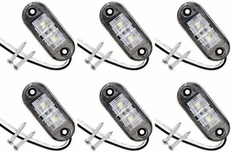 Set mit 6 LED-Seitenmarkierungsleuchten für Auto, Anhänger, Wohnmobil, Wohnwagen, Fahrrad, Motor