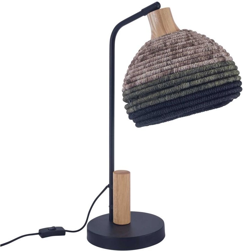 Korg lampara sobremesa e negro para bombilla E27