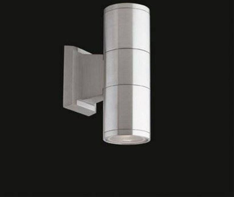 Altri - Ideal Lux Gun - 2 Licht Außen Kleine Up Down Wandleuchte Aluminium, Schwarz IP44, GU10