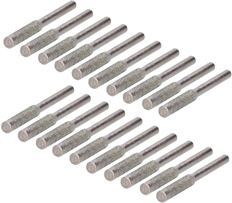 CCYKXA 20 Stück 4,8 mm Diamant-Kettensägenschärfer, Diamant-Kettensägenschärfer-Schärfstein für Kettensägen, Steinfeile ...