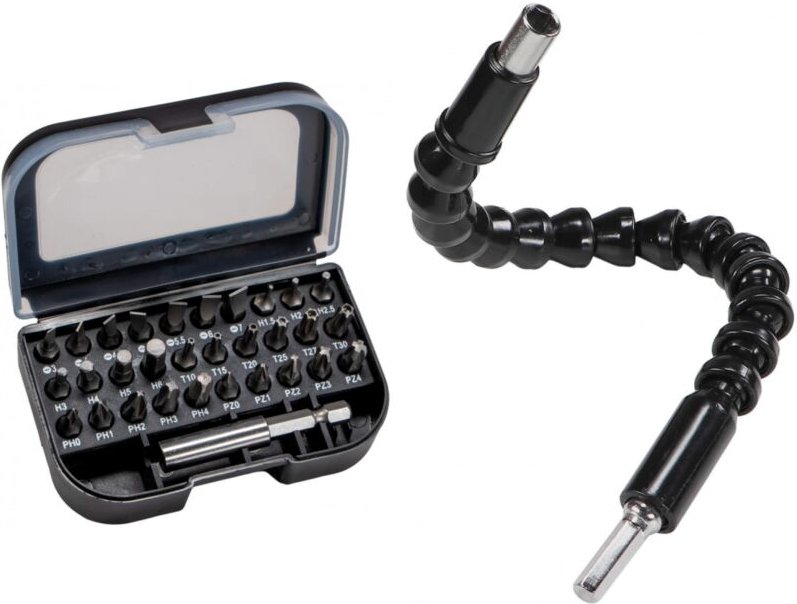 Bitbox mit Gürtelclip, Bit Sortiment mit Magnetbithalter Schwanenhals flexible Welle