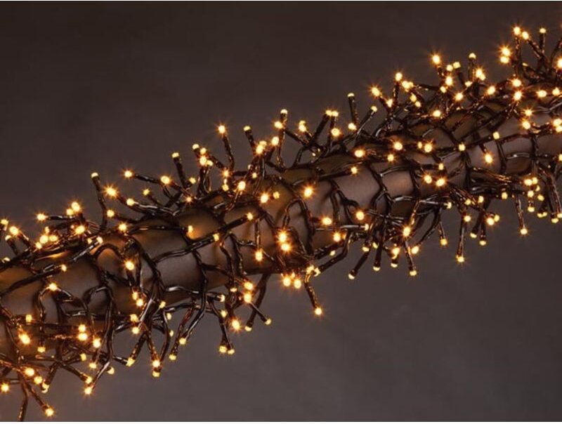 Vellight Merga LED, Lichterkette, 12 m, 1020 LEDs, Arizona Weiß, schwarzes Kabel, für innen und außen, 24 V