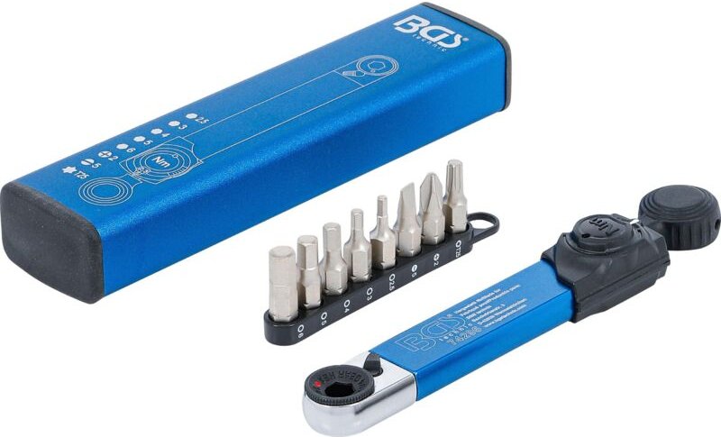 Bgs Technic - Drehmomentschlüssel Abtrieb Innensechskant 6,3 mm (1/4') 2 - 10 Nm mit Bit-Satz 9-tlg.