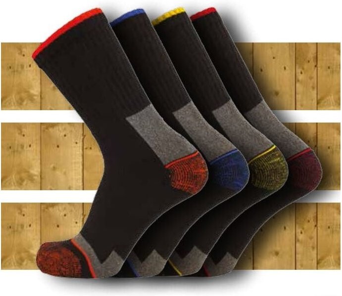 Verstärkte Polyamid-Socken 4 Paare 43 - 45