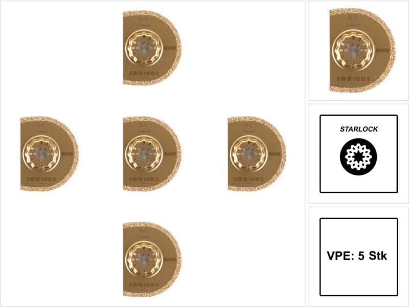 Fein Hartmetall-Sägeblatt segmentiert SL Durchmesser 75 x 2,2 5 Stk