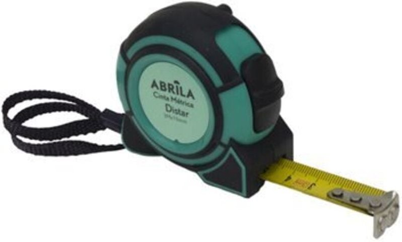 Distar Maßband 3mx16mm schwarz/grün mit Schloss, Magnetclip, Clip und ergonomischem Griff.