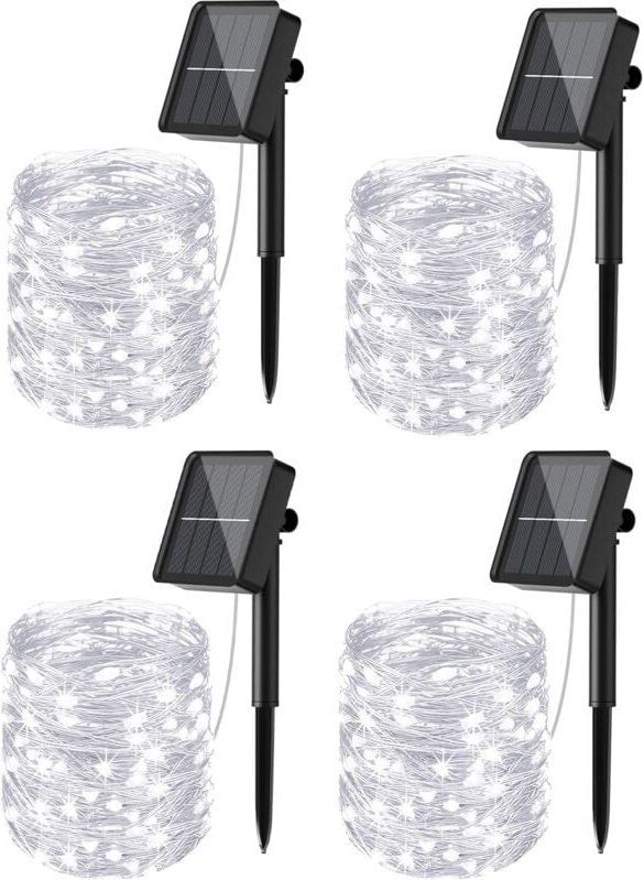 Solar-Lichterkette für den Außenbereich, 12 m, 120 LEDs, wasserdicht, 8 Modi, Dekorationslicht für Garten, Terrasse, Inn...