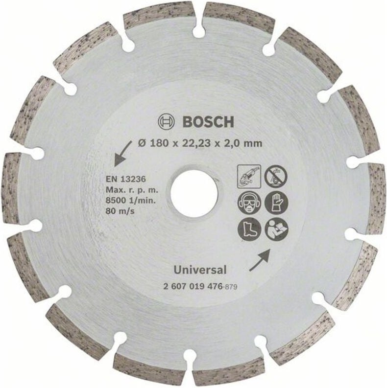 Bosch - Diamanttrennscheibe für Baumaterial, Durchmesser: 180 mm