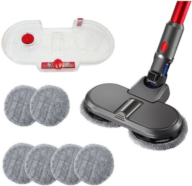 Elektrischer Wischkopf für Dyson V7 V8 V10 V11 V15 Staubsauger mit abnehmbarem Wassertank, 1 Set Wischkopf + 6 Pads + 1 ...