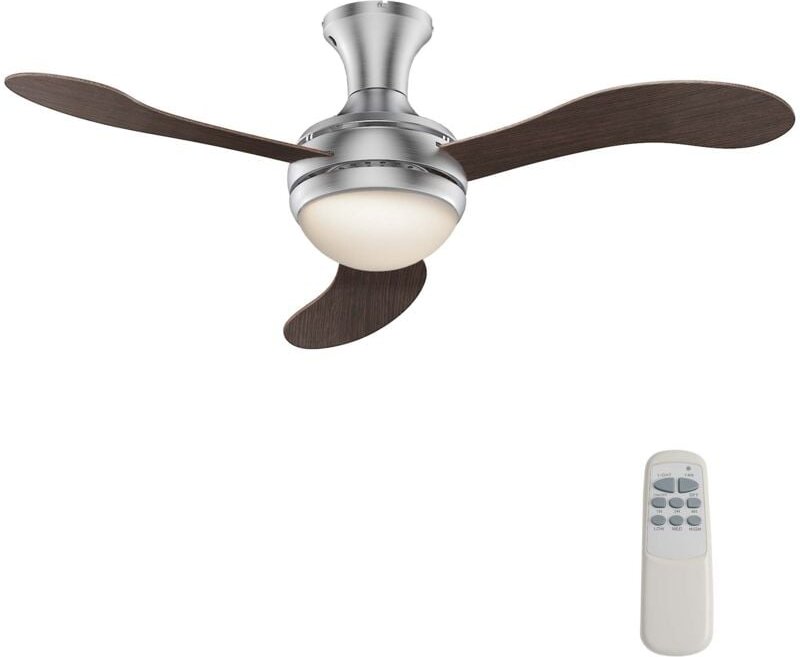 Wiltec - Deckenventilator ø 130 cm mit 3 Flügel, Ventilator mit 3 Geschwindigkeiten und Lampe, Lüfter mit Fernbedienung,...