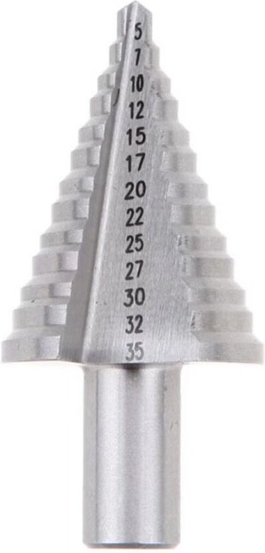 Shining House - Konischer Metallbohrer, Stufenbohrer, 5 mm–35 mm, konisches Titan-Dreieck mit Titanbeschichtung, für Sch...