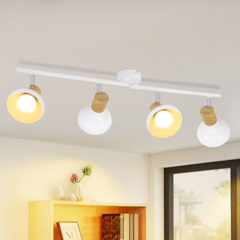 Deckenstrahler Flur Deckenleuchte Vintage - Deckenlampe 4 Flammig Innen Strahler Industrial Eisen Lampenschirm Flurlampe...