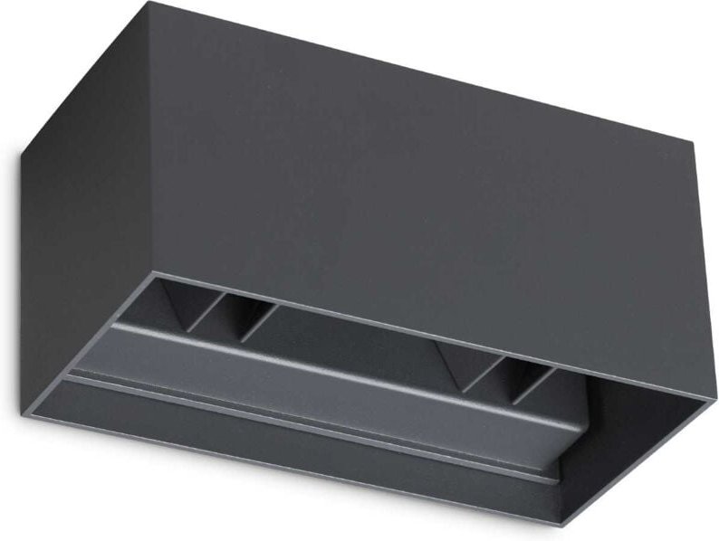 Ideal Lux ATOM Integrierte LED-Außen-Up-Down-Wandleuchte mit 4 Lichtern, Anthrazit, 2100 lm, 3000 K, IP54